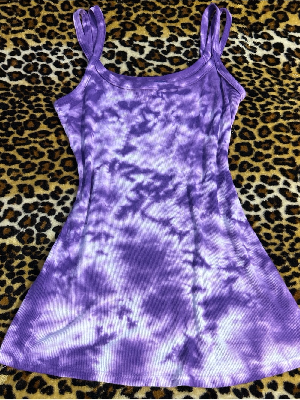 Cyrus Purple Ribbed Tank Top
